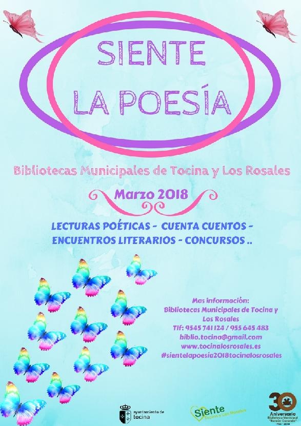 Cartel Siente la Poesía 2018.