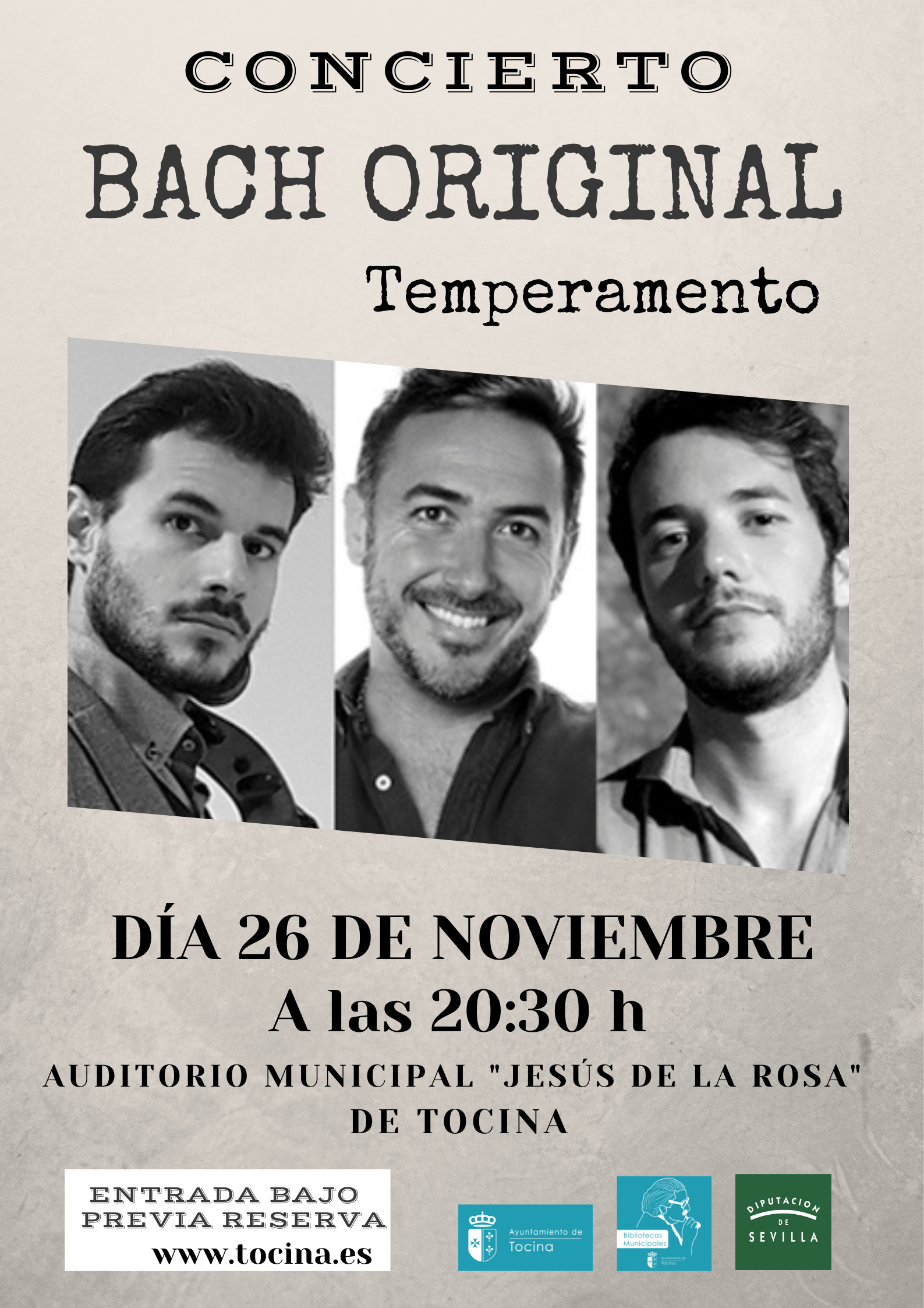 Cartel. Concierto Bach Original