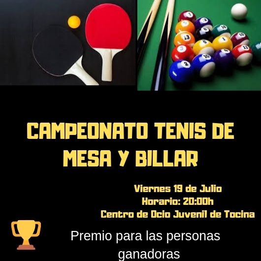 CAMPEONATO TENIS DE MESA Y BILLAR