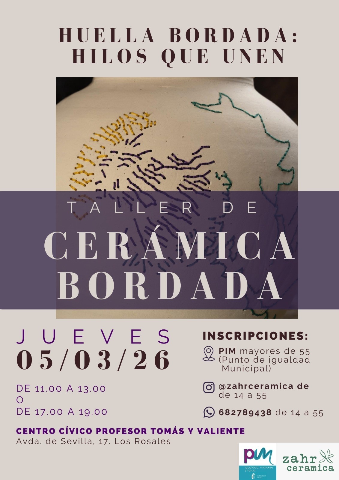 Cartel taller cerámica