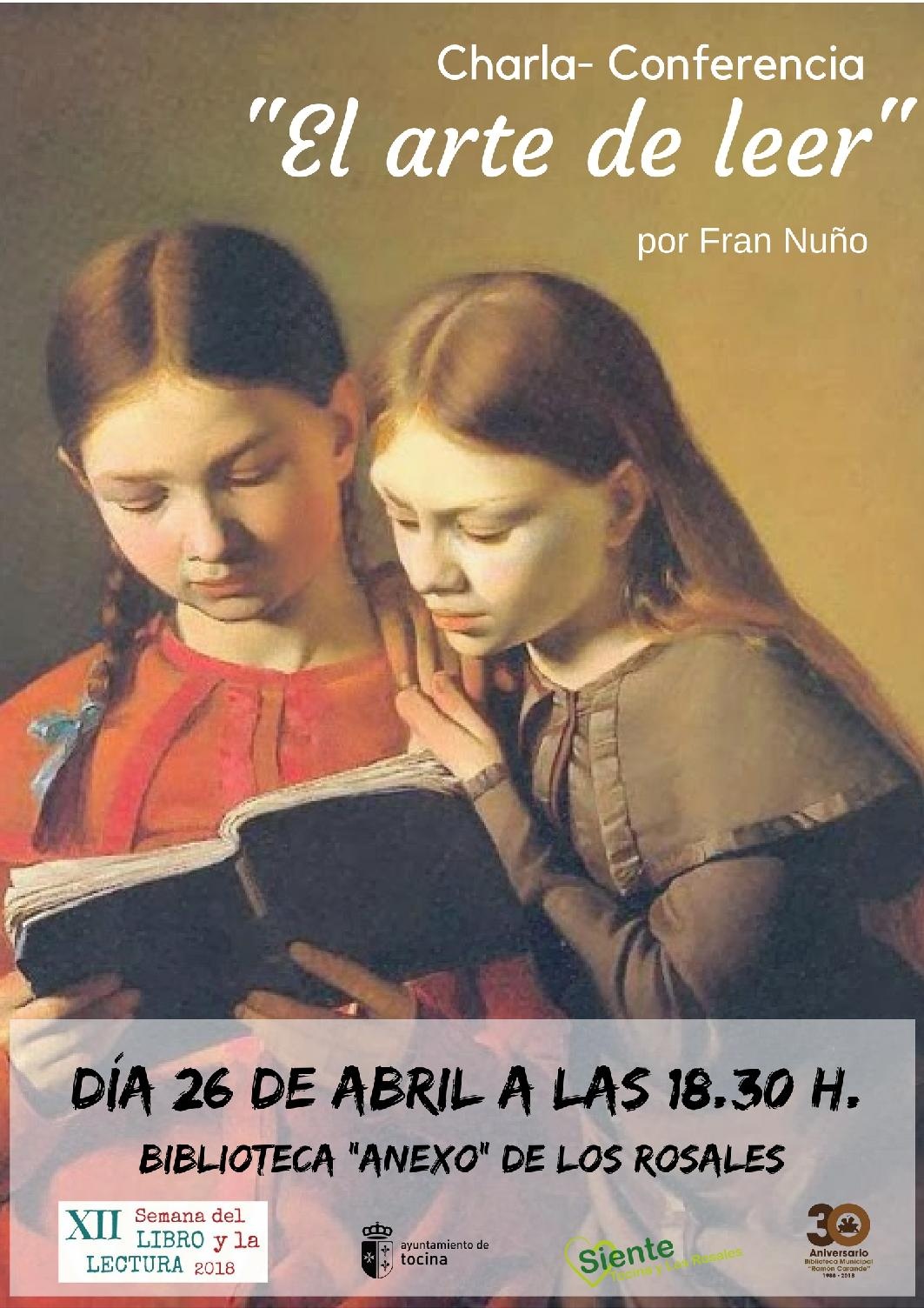 Cartel. Conferencia Arte Leer