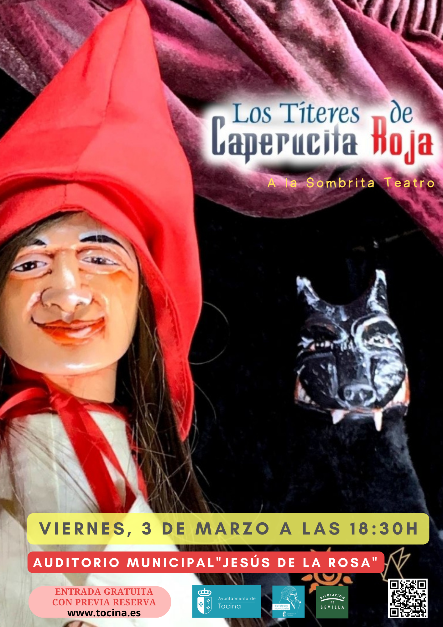 Cartel. Titeres Caperucita Roja