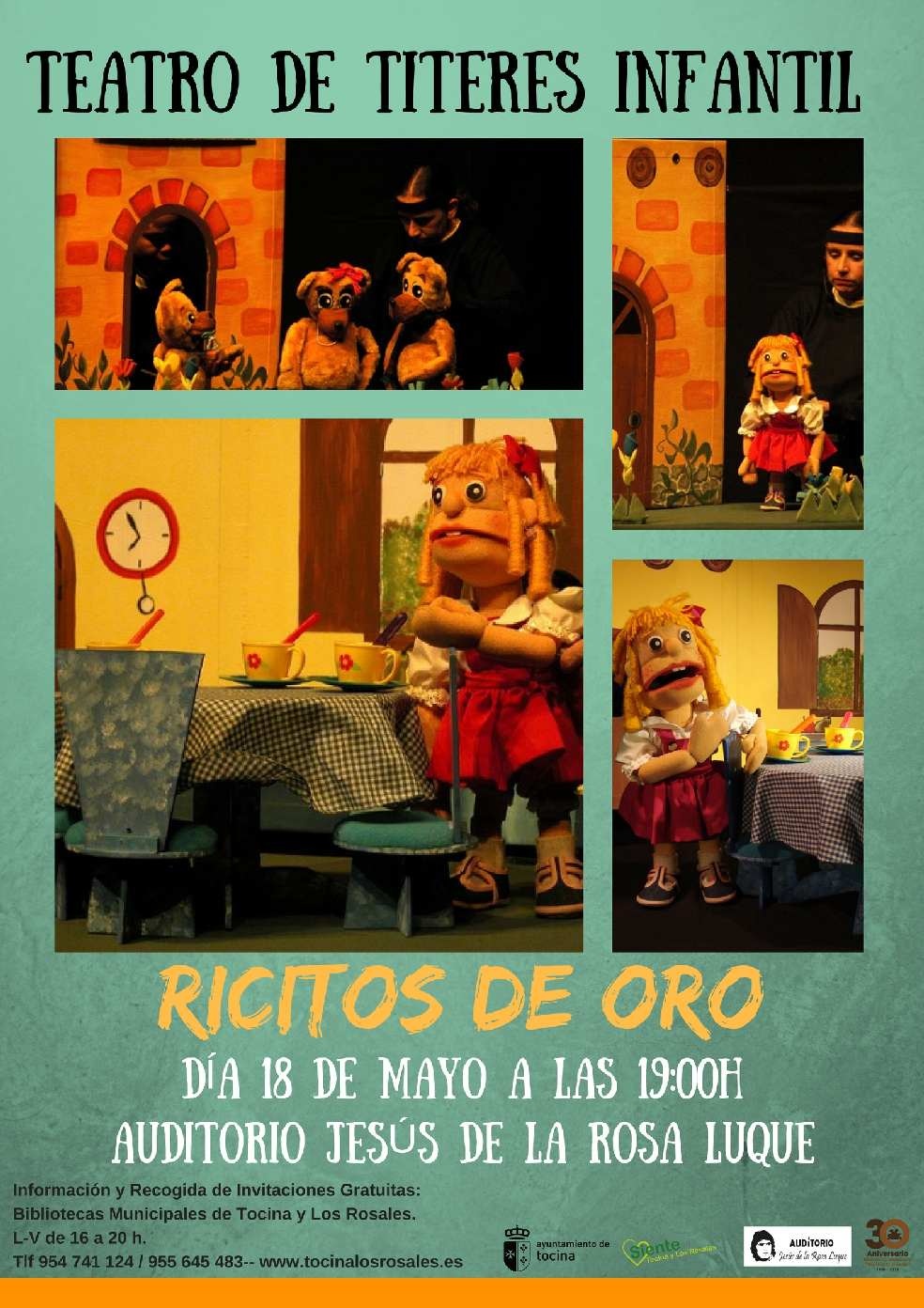 cartel títeres ricitos de oro