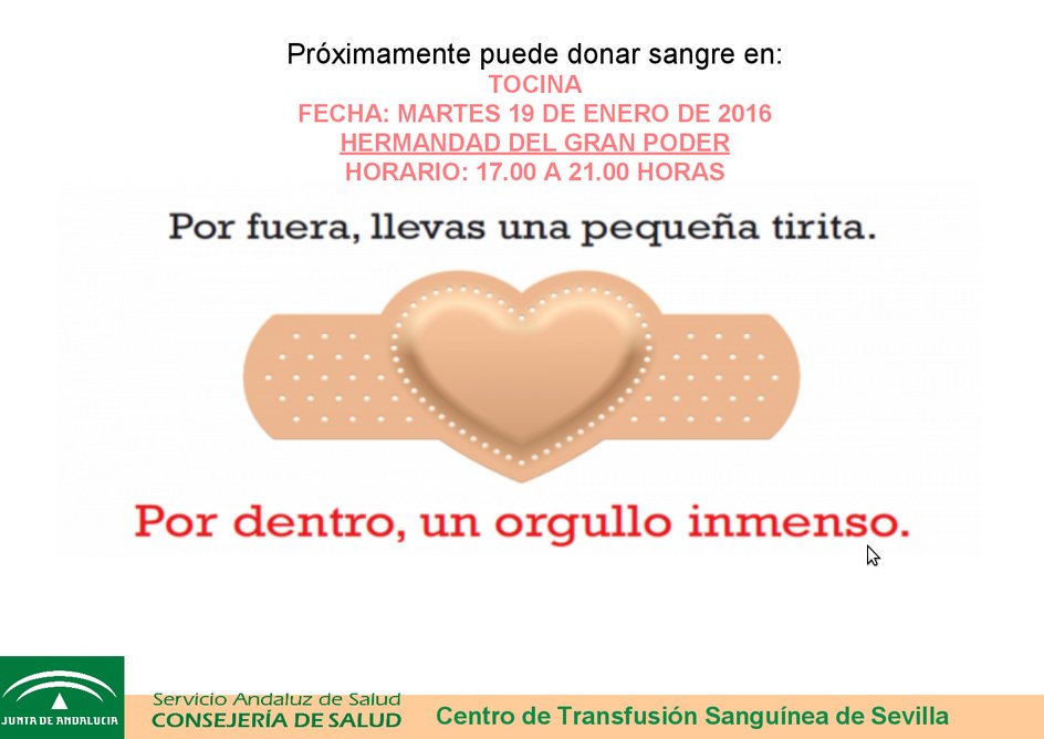 donación de sangre en Tocina