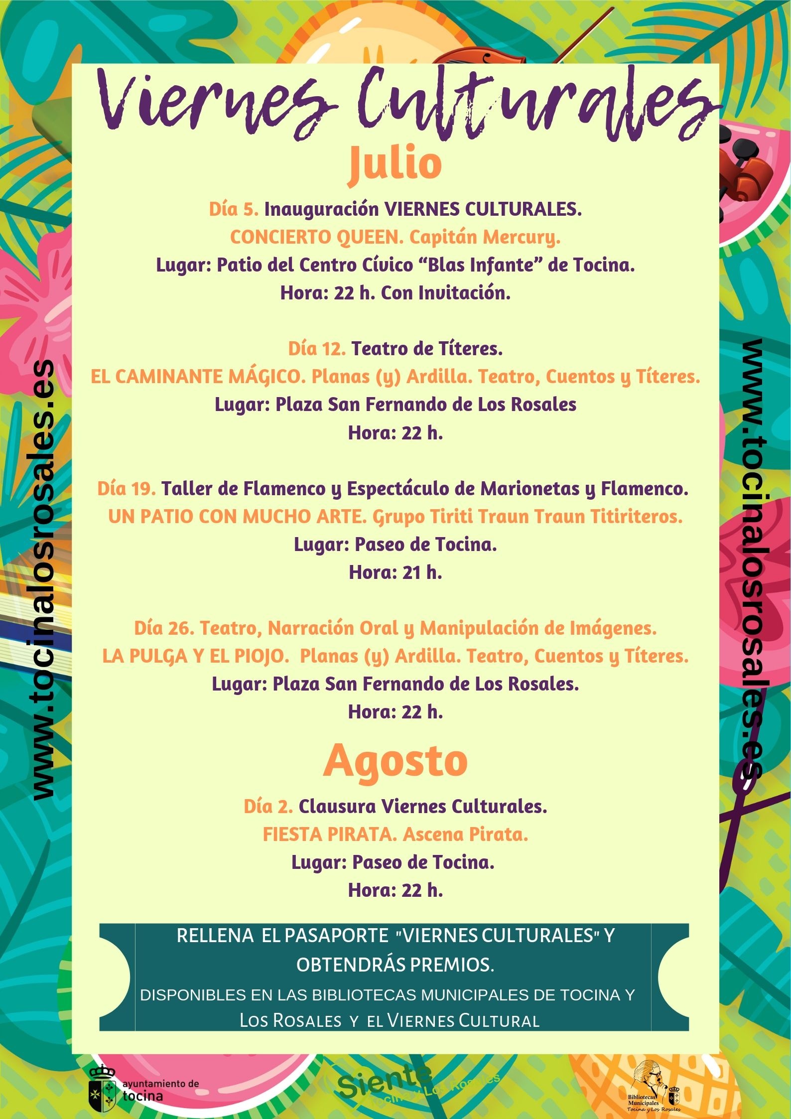 2. Cartel. Verano Cultural. Programacion 2019..