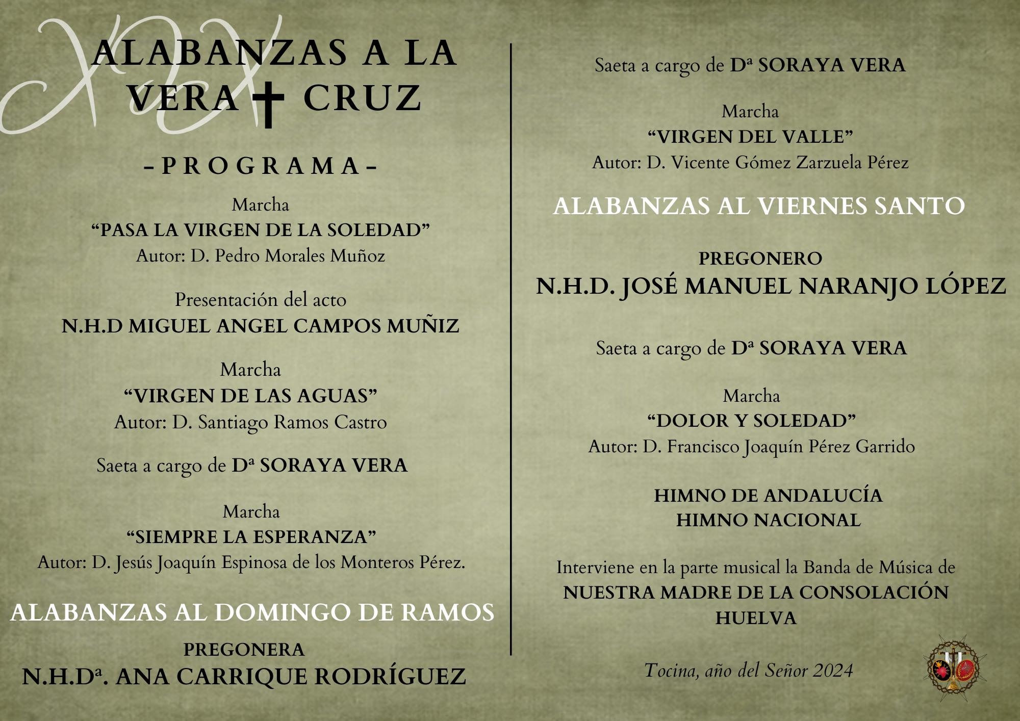 ALABANZAS A LA VERA CRUZ 2024