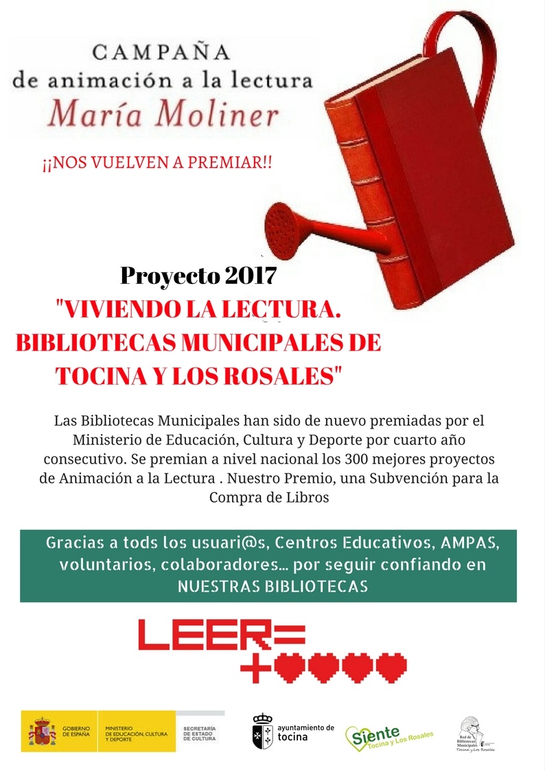 Cartel. Premio Maria Moliner 2017.