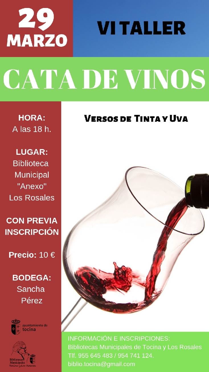 Cartel. Taller Cata Vino 2019
