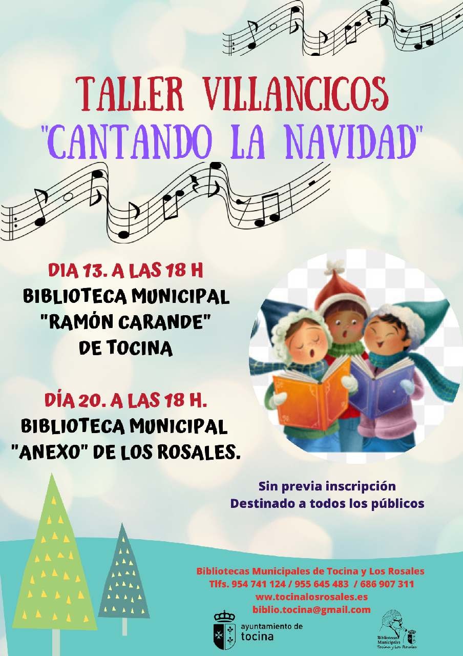 Cartel. Taller Villancicos. Navidad 2019