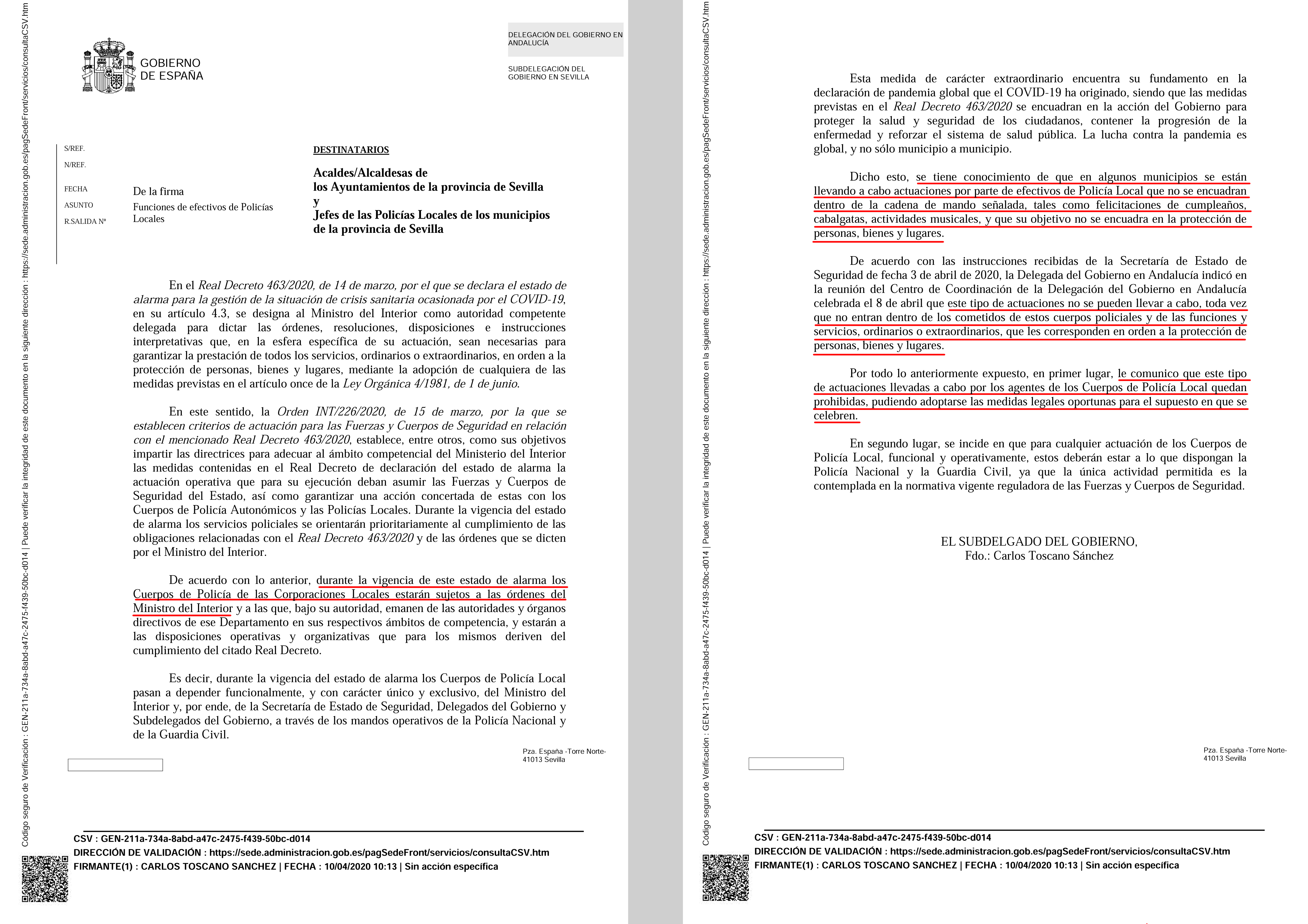 Instrucción-policía