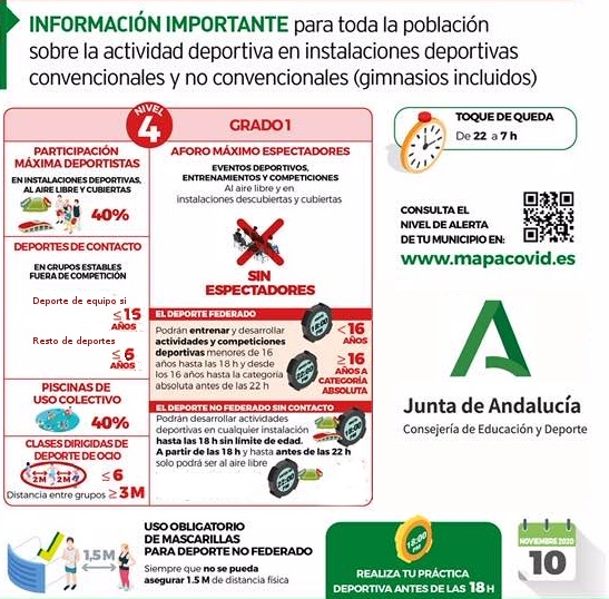 info deporte restrcciones